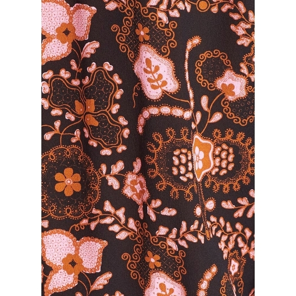 NWOT A.L.C. 70s Silk Sacha Floral Paisley Print Shirt Dress - Picture 12 of 16